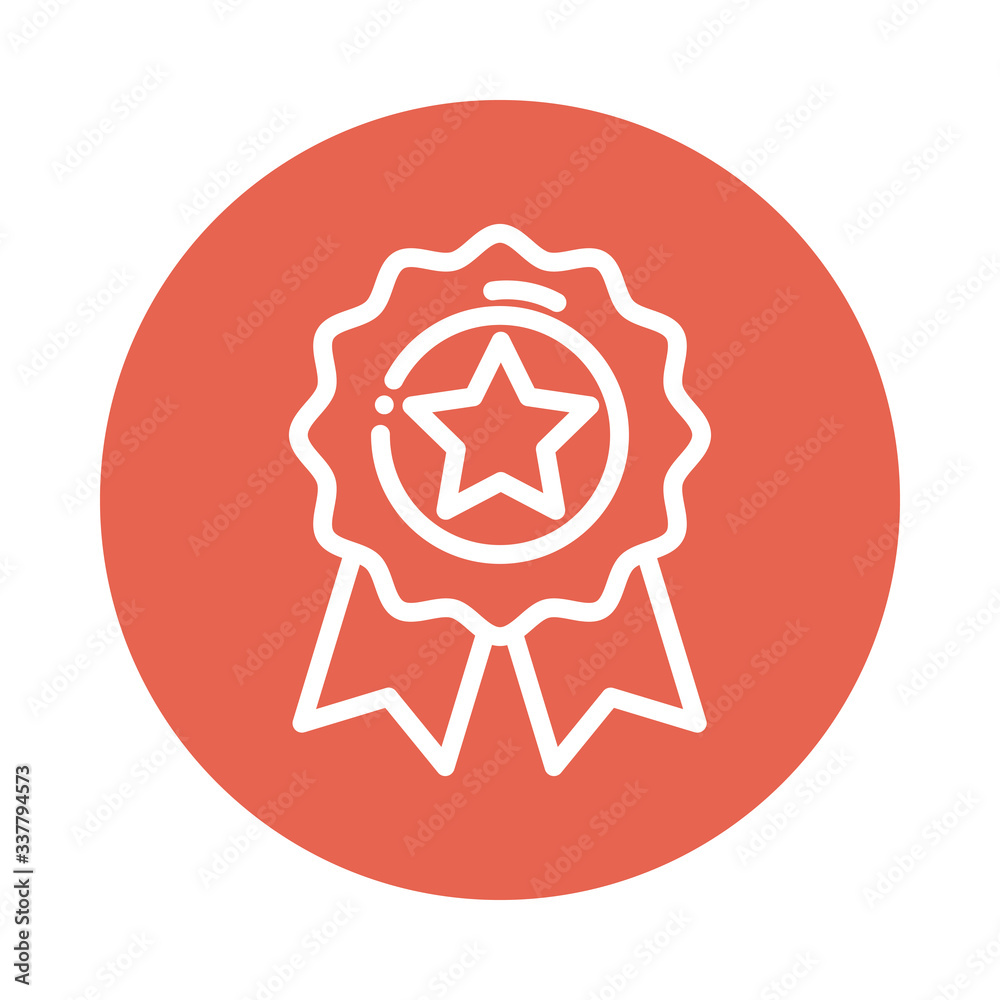 badge with star block and flat style icon badge with star block and flat style icon