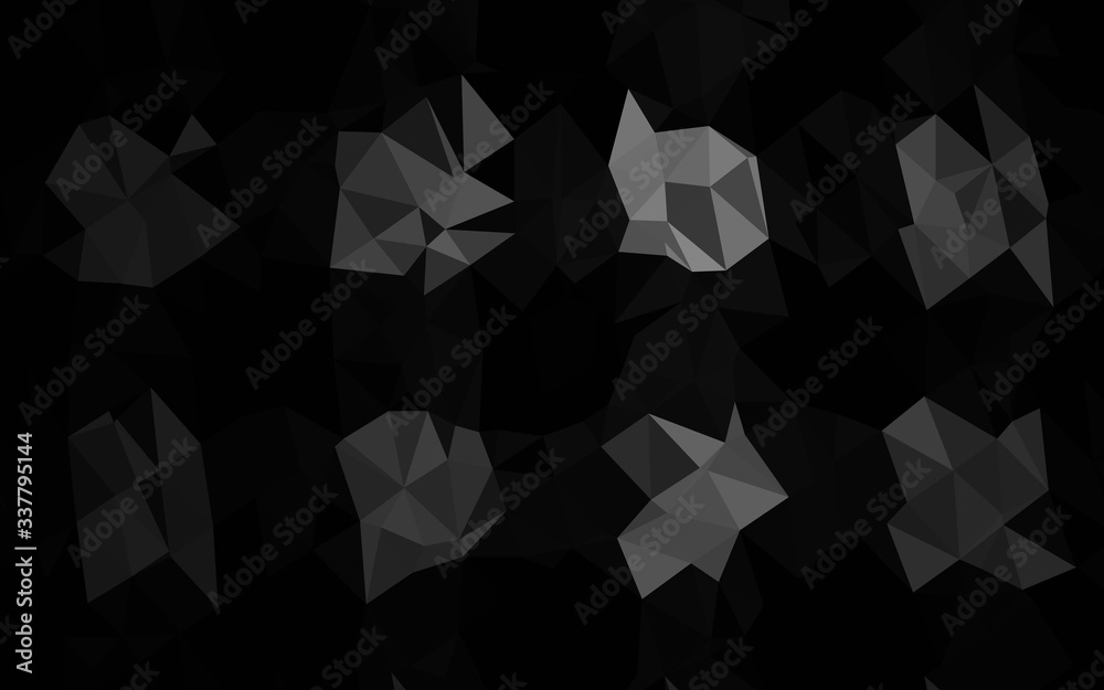 Dark Silver, Gray vector low poly cover. Brand new colorful illustration in with gradient. Template for your brand book.