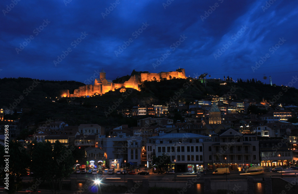 Georgia. Tbilisi. Beautiful evening city.