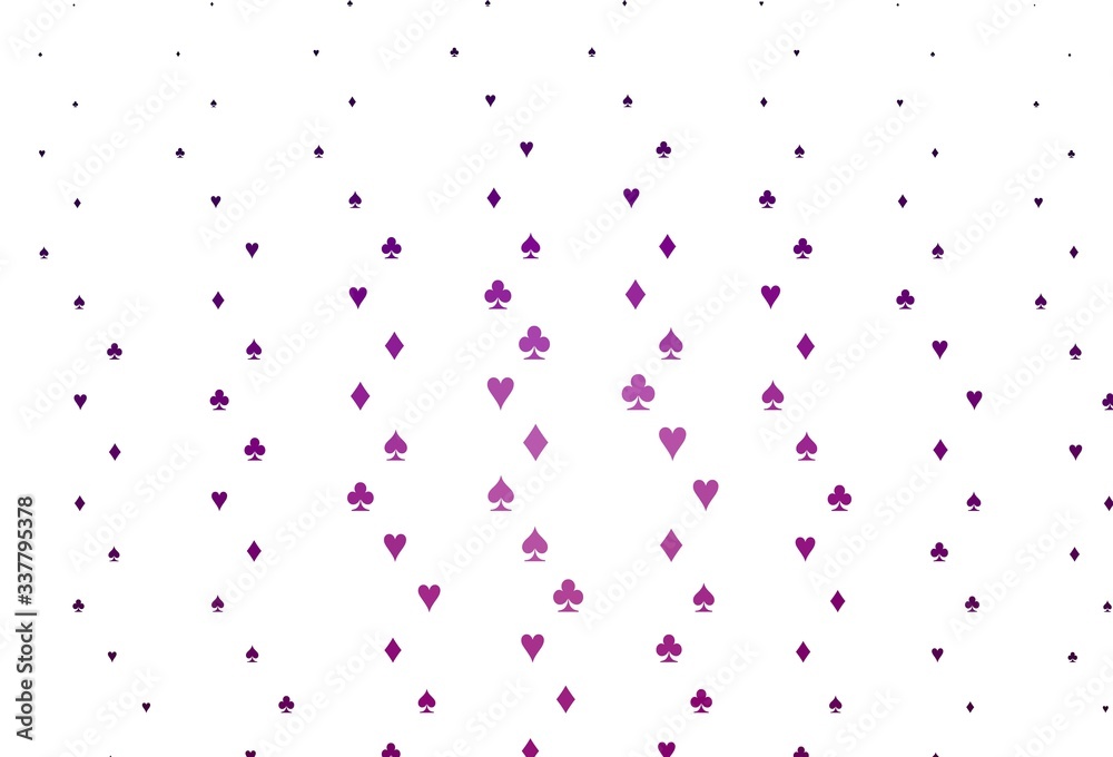Light Purple vector pattern with symbol of cards. Light Purple vector pattern with symbol of cards.