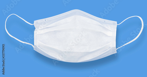 Medical mask on white background, protection face mask against coronavirus and clipping path