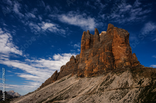 Panoramic view of the Tre Cime di Lavaredo  Dolomites