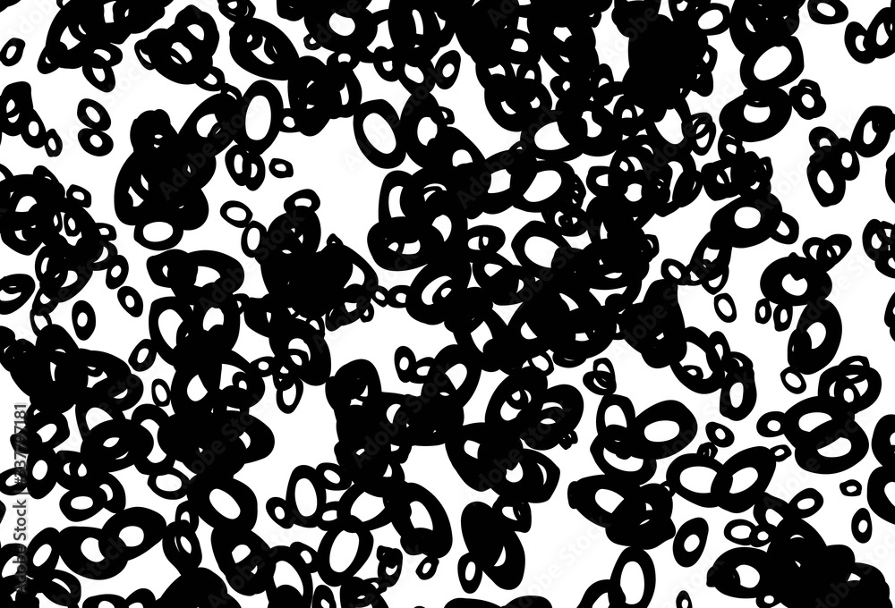 Fototapeta premium Black and white vector template with circles.