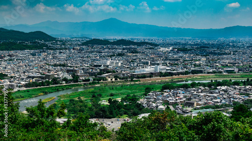 Kyoto city view, Arashiyama district. 