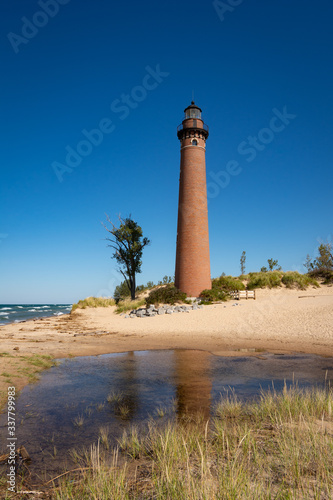 Little Sable lighthouse on the shore of lake Michigan.  Michigan  USA