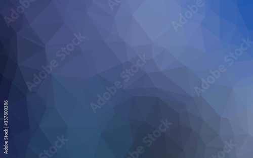 Light BLUE vector triangle mosaic cover. Modern geometrical abstract illustration with gradient. New texture for your design.
