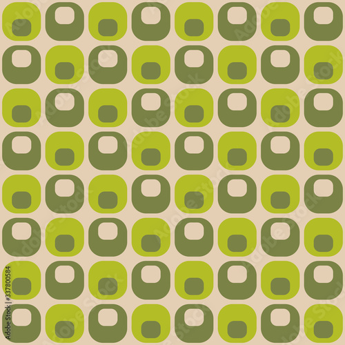 Midcentury geometric retro design. Timeless seamless pattern.