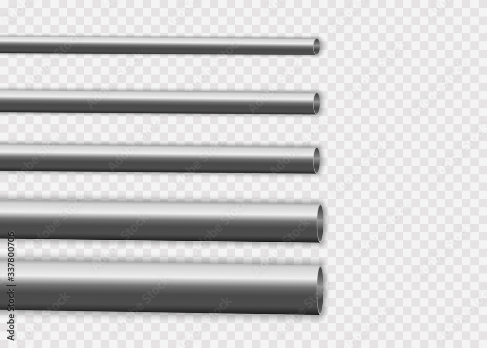 Steel, aluminum pipes.