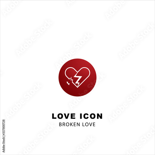 beauty simple love icon vector