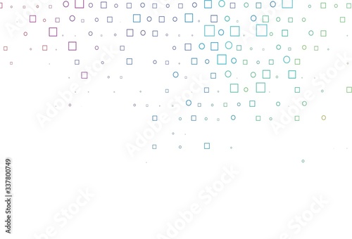 Light Multicolor, Rainbow vector backdrop with dots, spots, cubes.