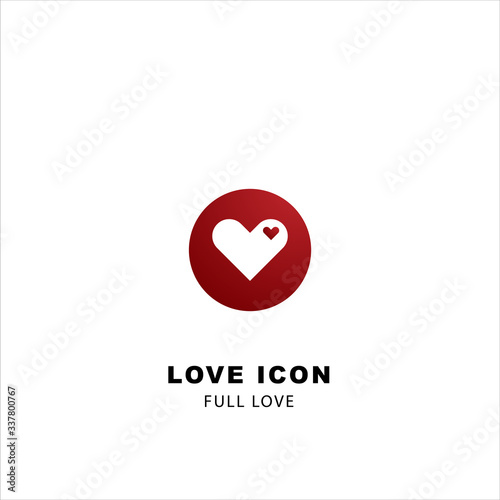 beauty simple love icon vector