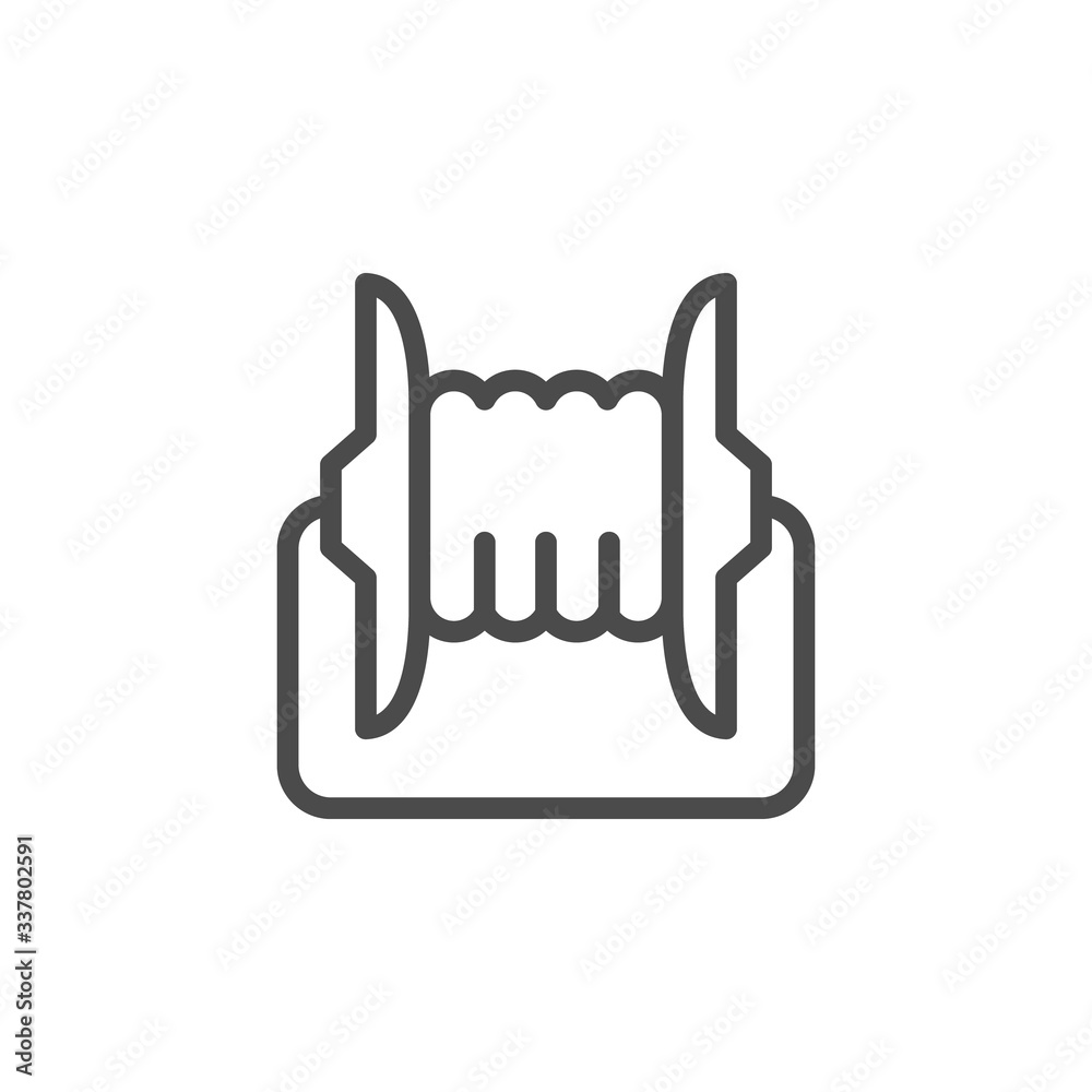 Obraz premium Cable reel line outline icon