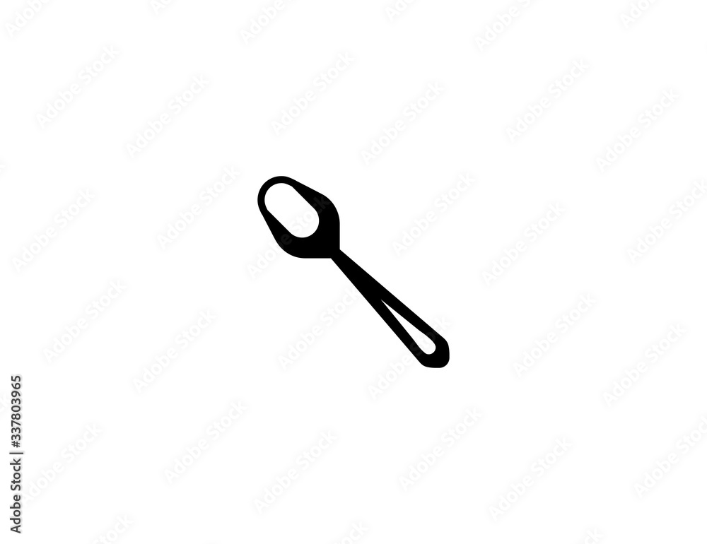 Spoon vector flat icon. Isolated spoon emoji illustration