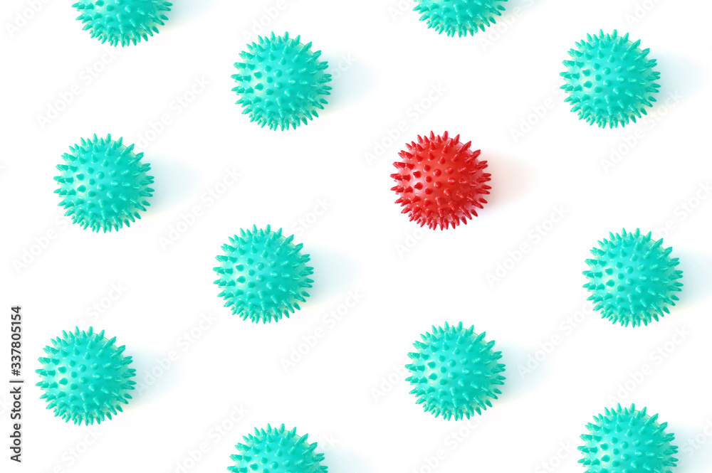 Abstract virus pattern strain model of respiratory syndrome Stop coronavirus and Novel coronavirus covid-19 on white background. Virus Pandemic Protection Concept Abstract virus pattern strain model of respiratory syndrome Stop coronavirus and Novel coronavirus covid-19 on white background. Virus Pandemic Protection Concept