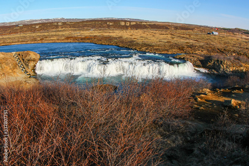 Fototapeta Naklejka Na Ścianę i Meble -  beautiful picturesque waterfall in northern Iceland