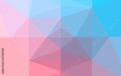 Light Blue  Red vector blurry triangle template. Glitter abstract illustration with an elegant design. Elegant pattern for a brand book.