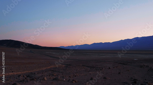 Death valley National Park after sunset - beautiful view in the evening - USA 2017