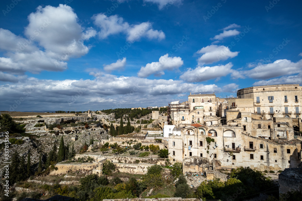 a view of the historic center of Gravina in Puglia, Apulia, Italy
