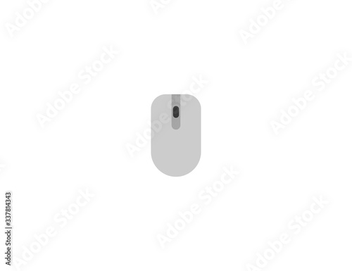 Computer mouse vector flat icon. Isolated computer mouse emoji illustration 
