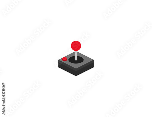 Joystick vector flat icon. Isolated game controller, gamepad, pad emoji illustration 