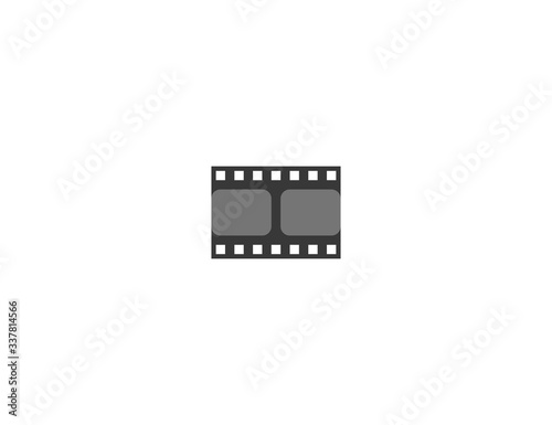 Film frame vector flat icon. Isolated film, movie frames, reel, film strip emoji illustration 