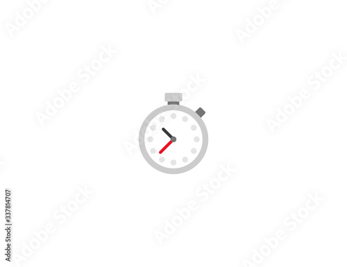 Stopwatch vector flat icon. Isolated stop watch, timer emoji illustration