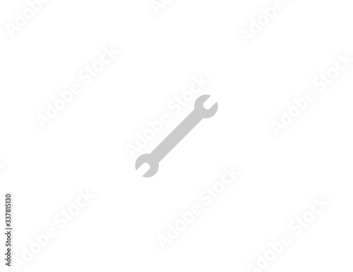 Wrench vector flat icon. Isolated wrench tool, repair equipment emoji illustration 