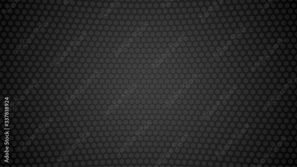 Black Hexagon Background. Dark gradient backdrop. Hexagonal pattern. Stock vector illustration. Black polygon texture. Gray abstract template Black Hexagon Background. Dark gradient backdrop. Hexagonal pattern. Stock vector illustration. Black polygon texture. Gray abstract template