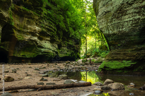 Down in the canyons at Matthiessen State Park  Illinois.