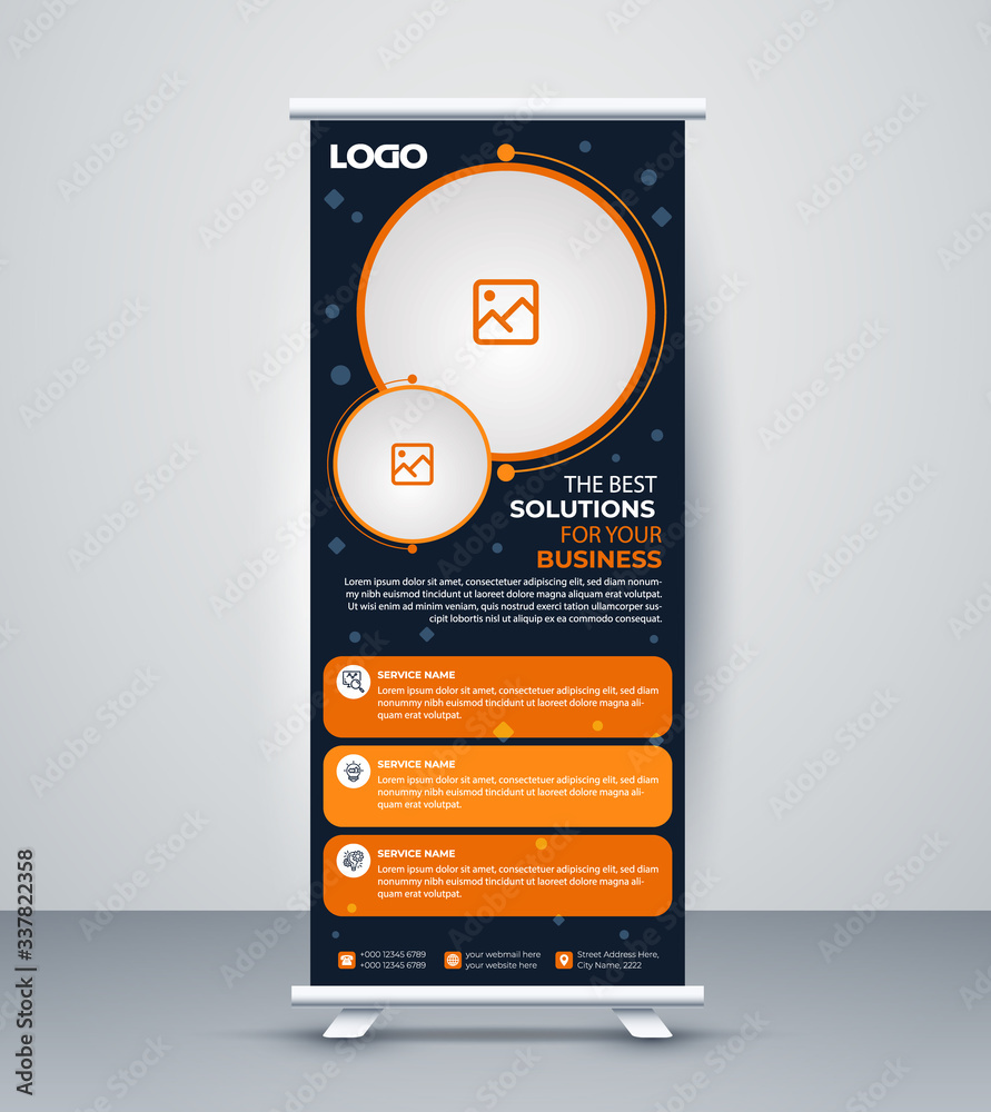 Fototapeta premium Roll Up Business Banner Vector Design