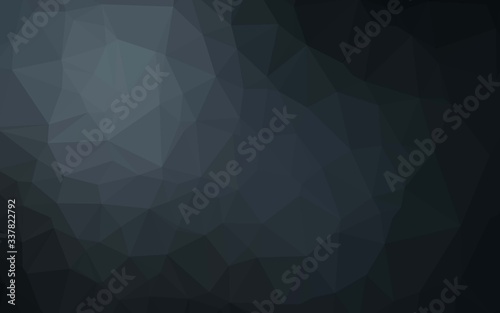 Dark BLUE vector abstract mosaic pattern. Modern geometrical abstract illustration with gradient. Template for your brand book.