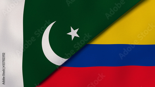 Free Download The flags of Pakistan and Colombia. News, reportage, business background. 3d illustration - GFXLoad