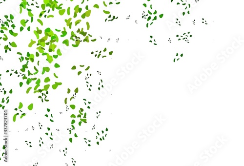 Light Green vector template with memphis shapes.