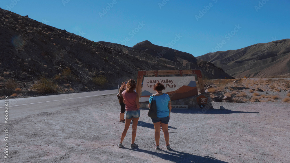 Visitors at Death Valley National Park California - USA 2017