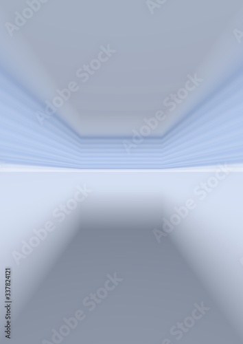 Fototapeta Naklejka Na Ścianę i Meble -  3d rendering illustration of smooth perspective lines background. Ideal for advertising, brochure & flyer cover template. Product display, stand exhibition, studio showroom background
