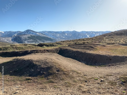 mountain landscape with blue sky