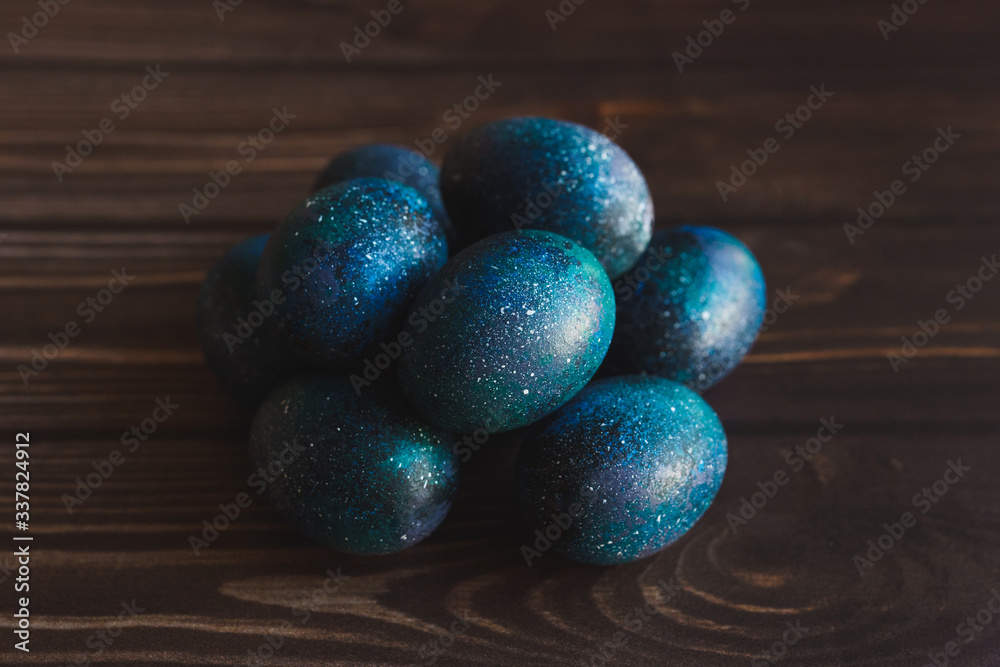 dark galaxy easter eggs hand made blue dark galaxy easter eggs hand made blue