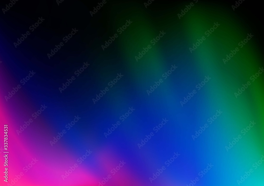Dark Multicolor, Rainbow vector abstract bokeh pattern. A vague abstract illustration with gradient. The template for backgrounds of cell phones.