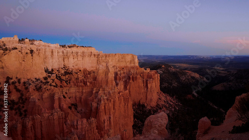 Amazing Bryce Canyon in the evening - view after sunset - USA 2017