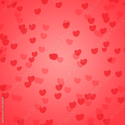 Beautiful background for postcards, website, presentation. Pink red color heart. Valentine's day background with hearts