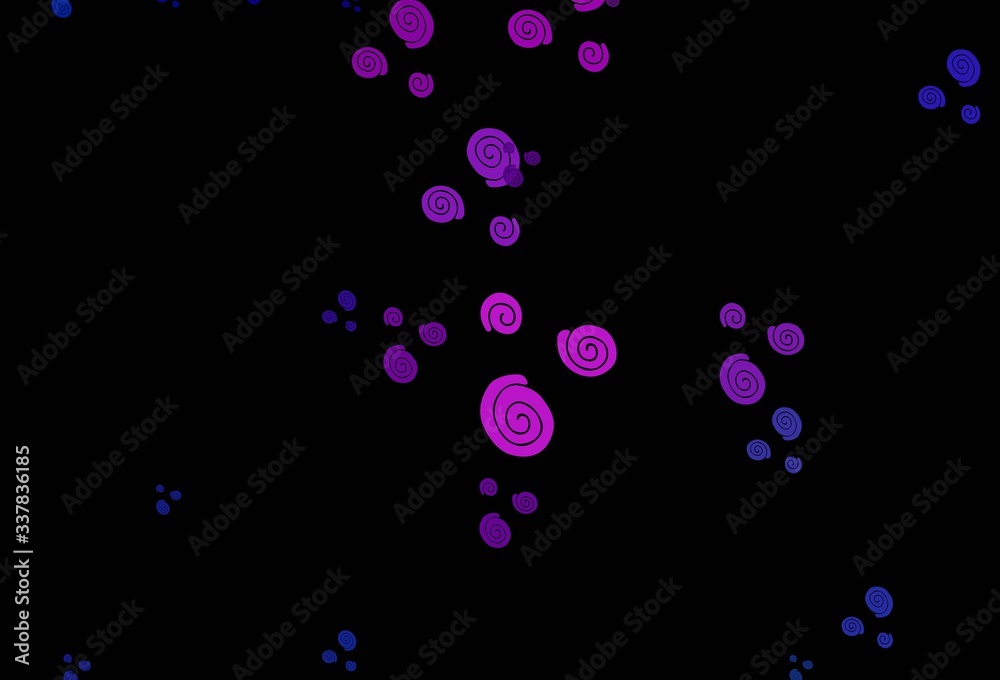Dark Pink, Blue vector template with lava shapes.