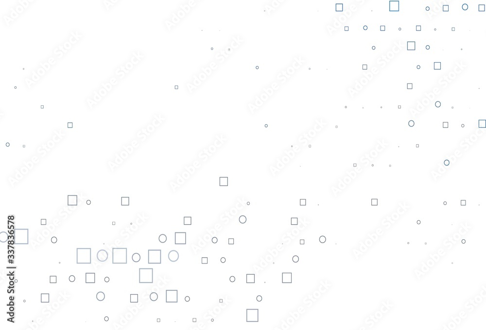 Light BLUE vector texture with disks, rectangles. Light BLUE vector texture with disks, rectangles.