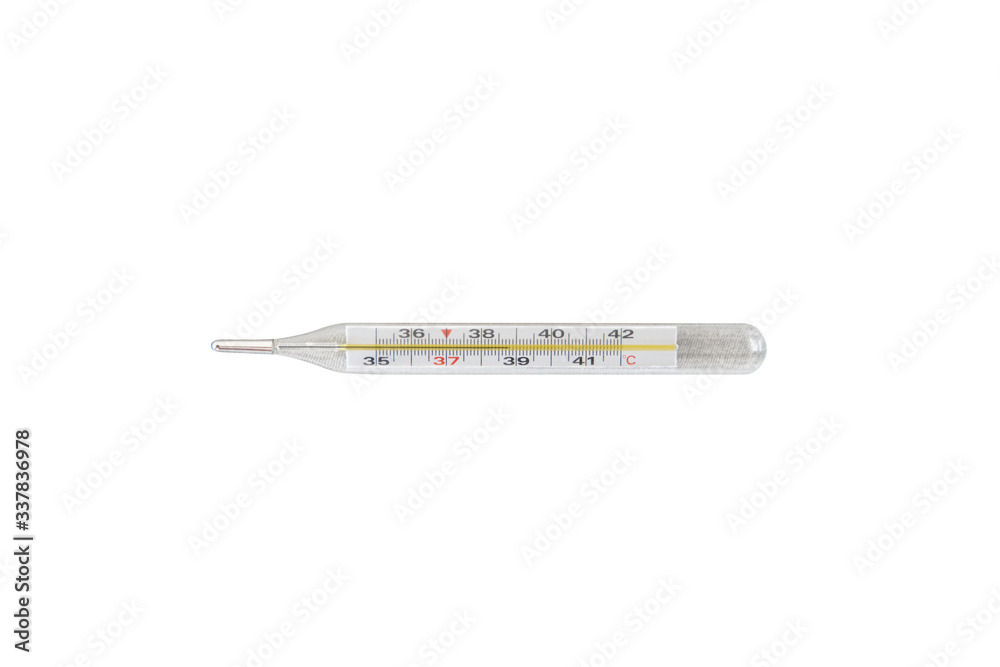 high temperature mercury thermometer. Isolate. On a white background. high temperature mercury thermometer. Isolate. On a white background.