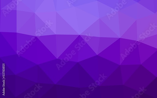 Light Purple vector polygonal pattern. Glitter abstract illustration with an elegant design. Textured pattern for background.