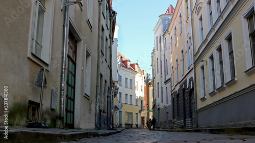 Fototapeta Naklejka Na Ścianę i Meble -  Street in Tallinn Old Town, Republic of Estonia
