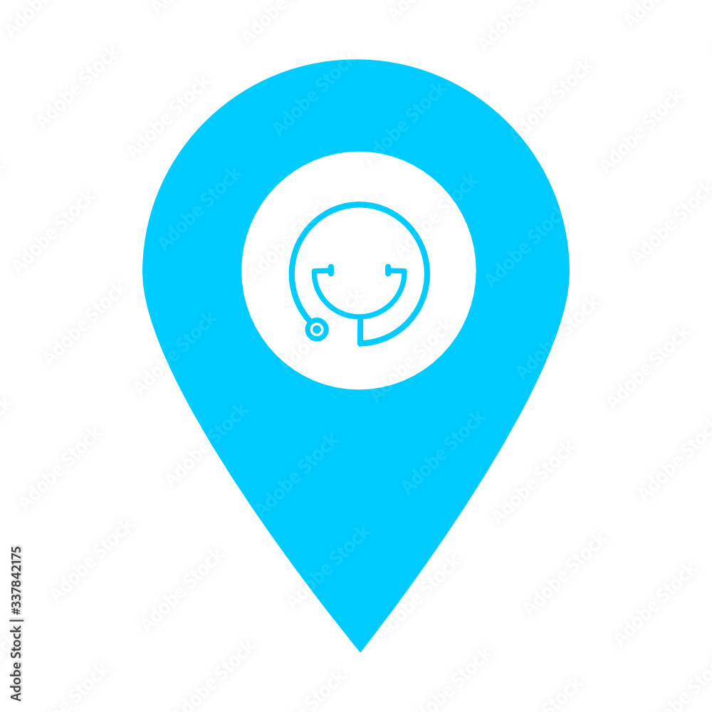 Stethoscope location map pin icon. Element of map point for mobile concept and web apps. Icon for website design and development, app development. Premium hospital, clinic, pharmacy icon sign Stethoscope location map pin icon. Element of map point for mobile concept and web apps. Icon for website design and development, app development. Premium hospital, clinic, pharmacy icon sign