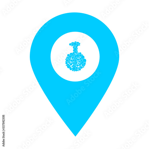 Poison location map pin icon. Element of map point for mobile concept and web apps. Icon for website design and development, app development. Premium hospital, clinic, pharmacy store icon sign