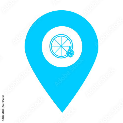 Vitamin location map pin icon. Element of map point for mobile concept and web apps. Icon for website design and development, app development. Premium hospital, clinic, pharmacy icon sign