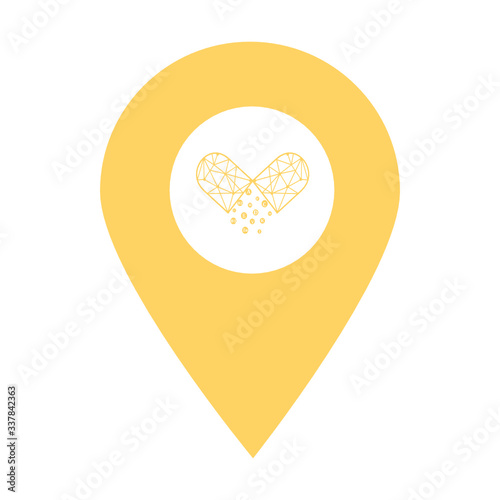 Vitamin location map pin icon. Element of map point for mobile concept and web apps. Icon for website design and development, app development. Premium hospital, clinic, pharmacy icon sign