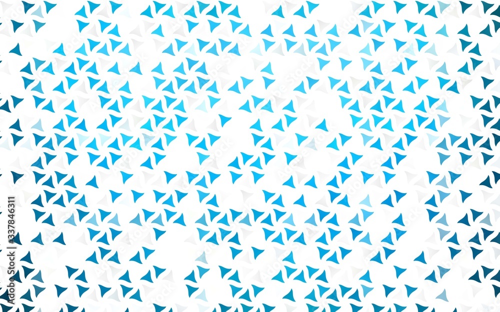 Light BLUE vector seamless template with crystals, triangles. Triangles on abstract background with colorful gradient. Design for textile, fabric, wallpapers.